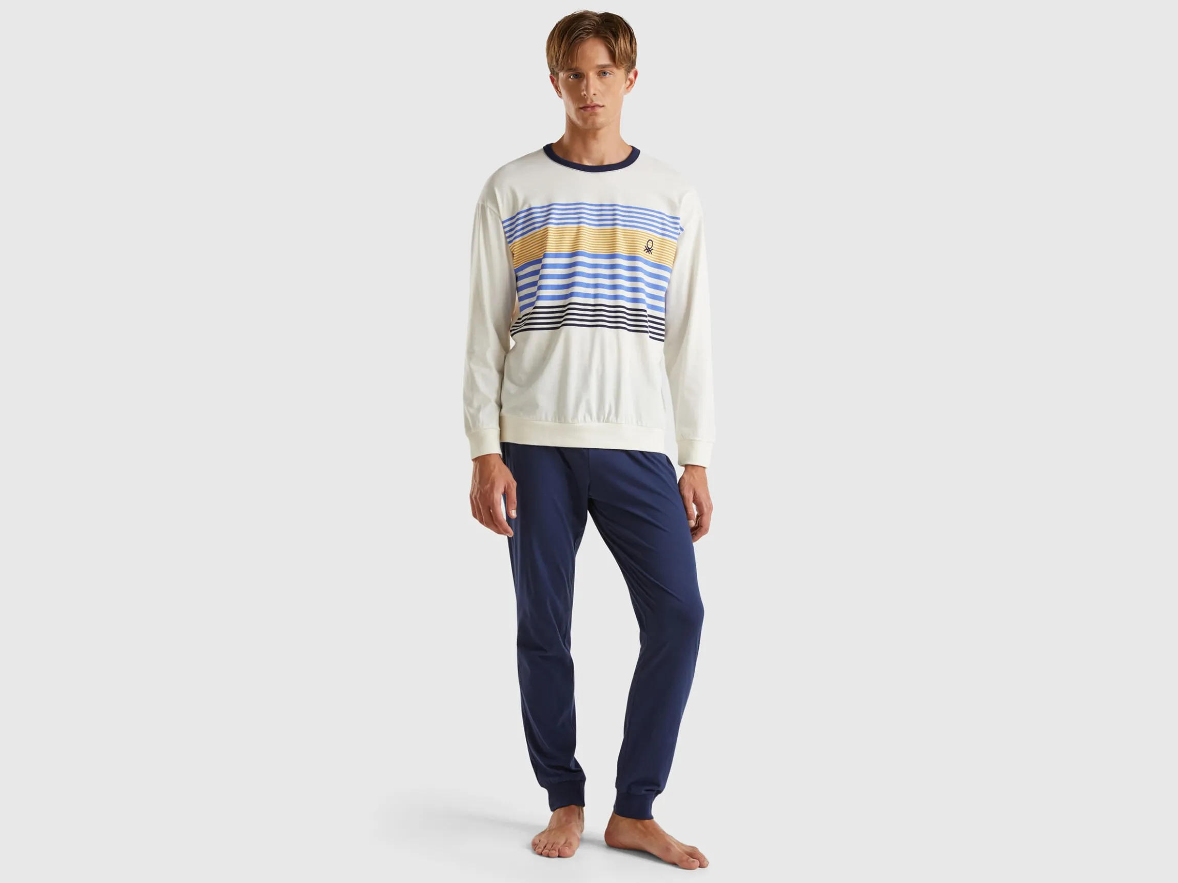 Pyjamas in long fiber cotton