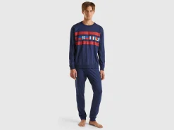 Pyjamas in long fiber cotton