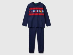 Pyjamas in long fiber cotton