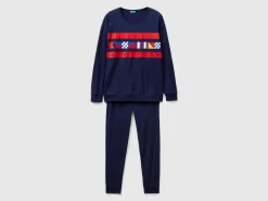 Pyjamas in long fiber cotton