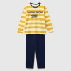 Pyjamas in striped knit
