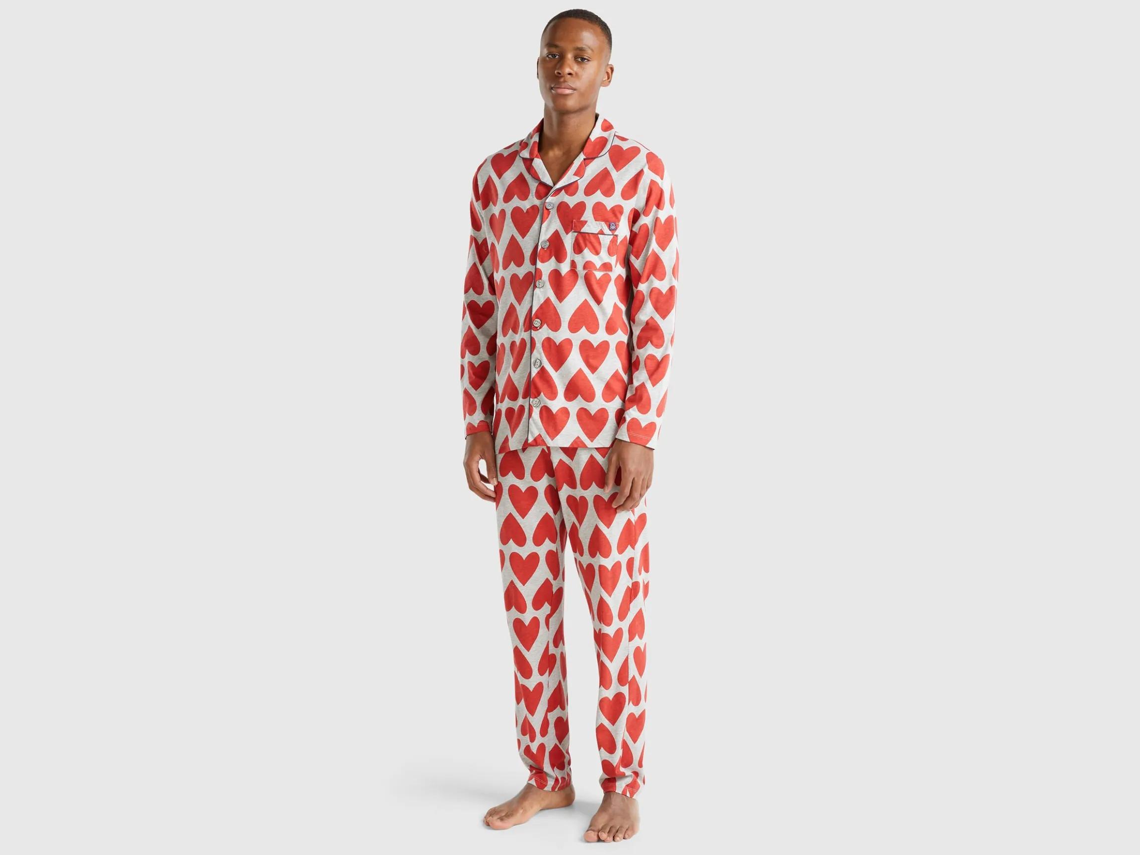 Pyjamas with heart print