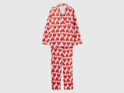 Pyjamas with heart print
