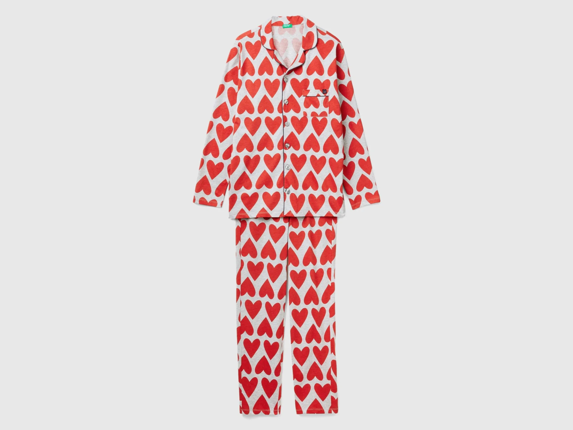 Pyjamas with heart print