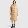 Real feather padded down jacket