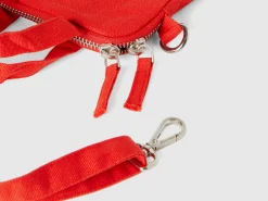 Red cell phone holder in pure cotton