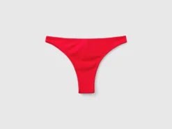 Red Christmas briefs with reindeer embroidery