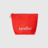 Red clutch in pure cotton