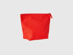 Red clutch in pure cotton