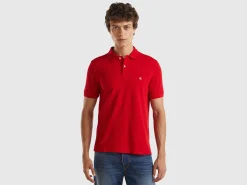 Red regular fit polo