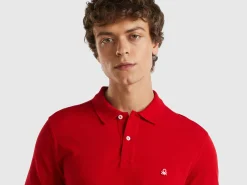Red regular fit polo