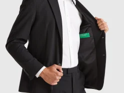 Regular fit blazer in viscose blend