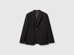 Regular fit blazer in viscose blend