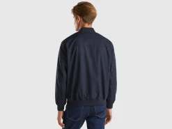 Regular fit padded bomber jacket