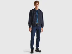 Regular fit padded bomber jacket