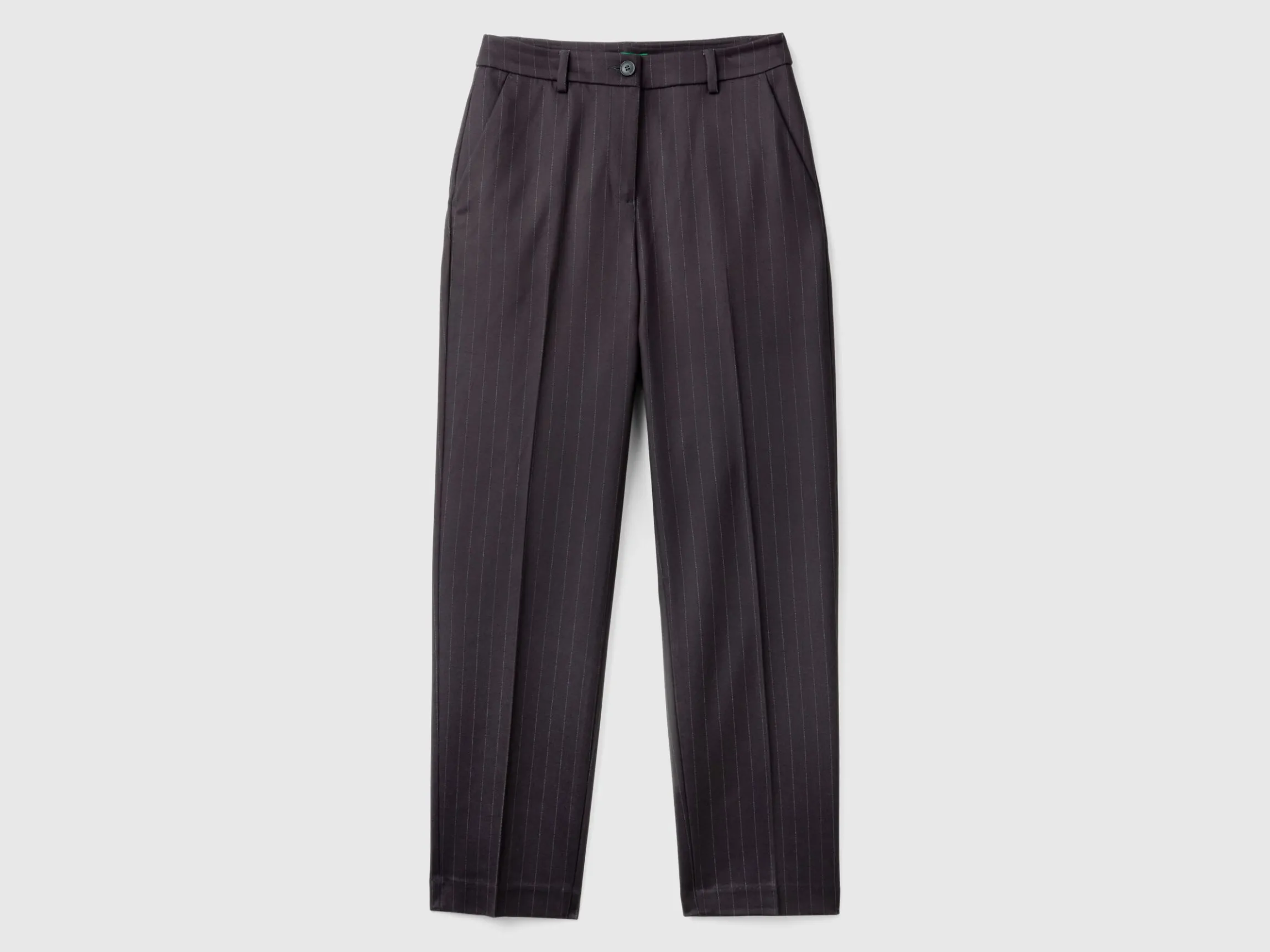 Regular fit pinstriped trousers