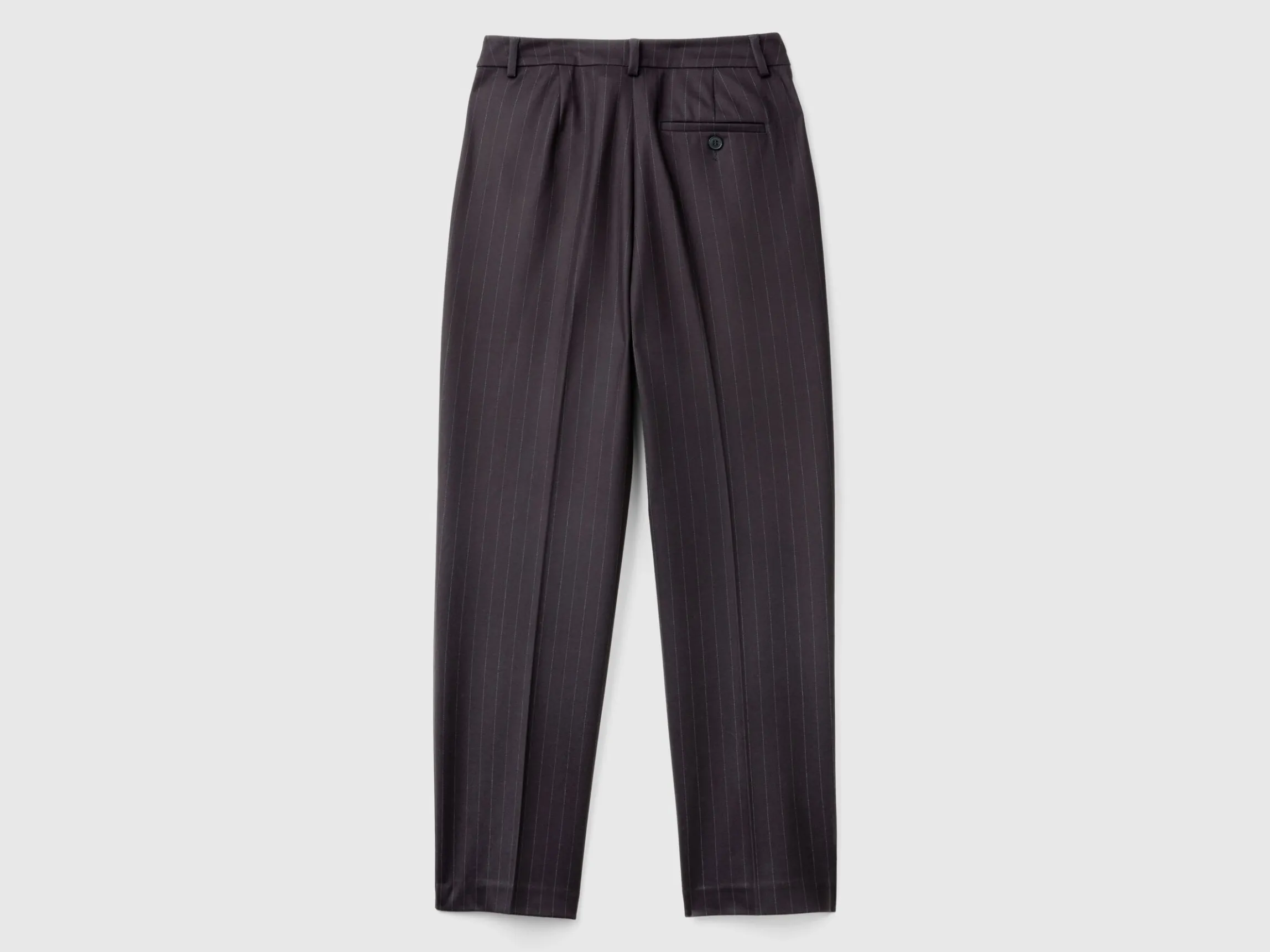 Regular fit pinstriped trousers