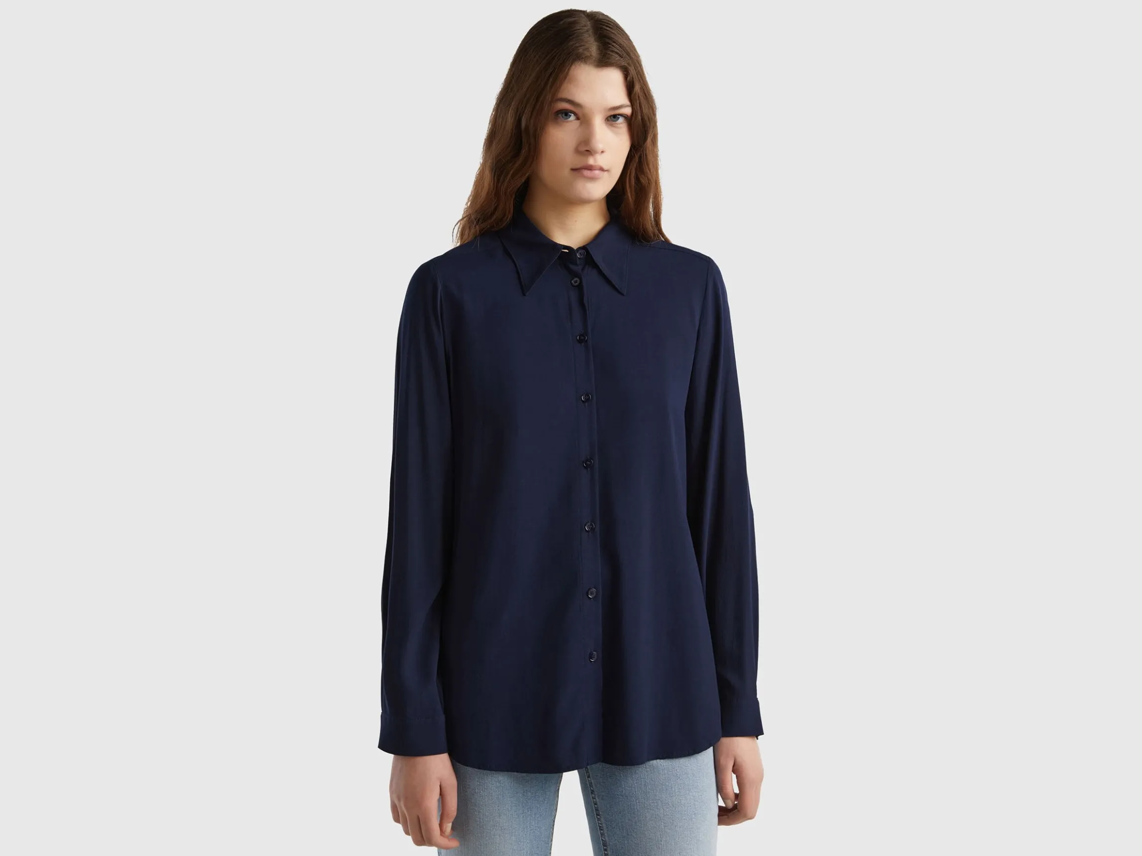 Regular fit shirt in viscose