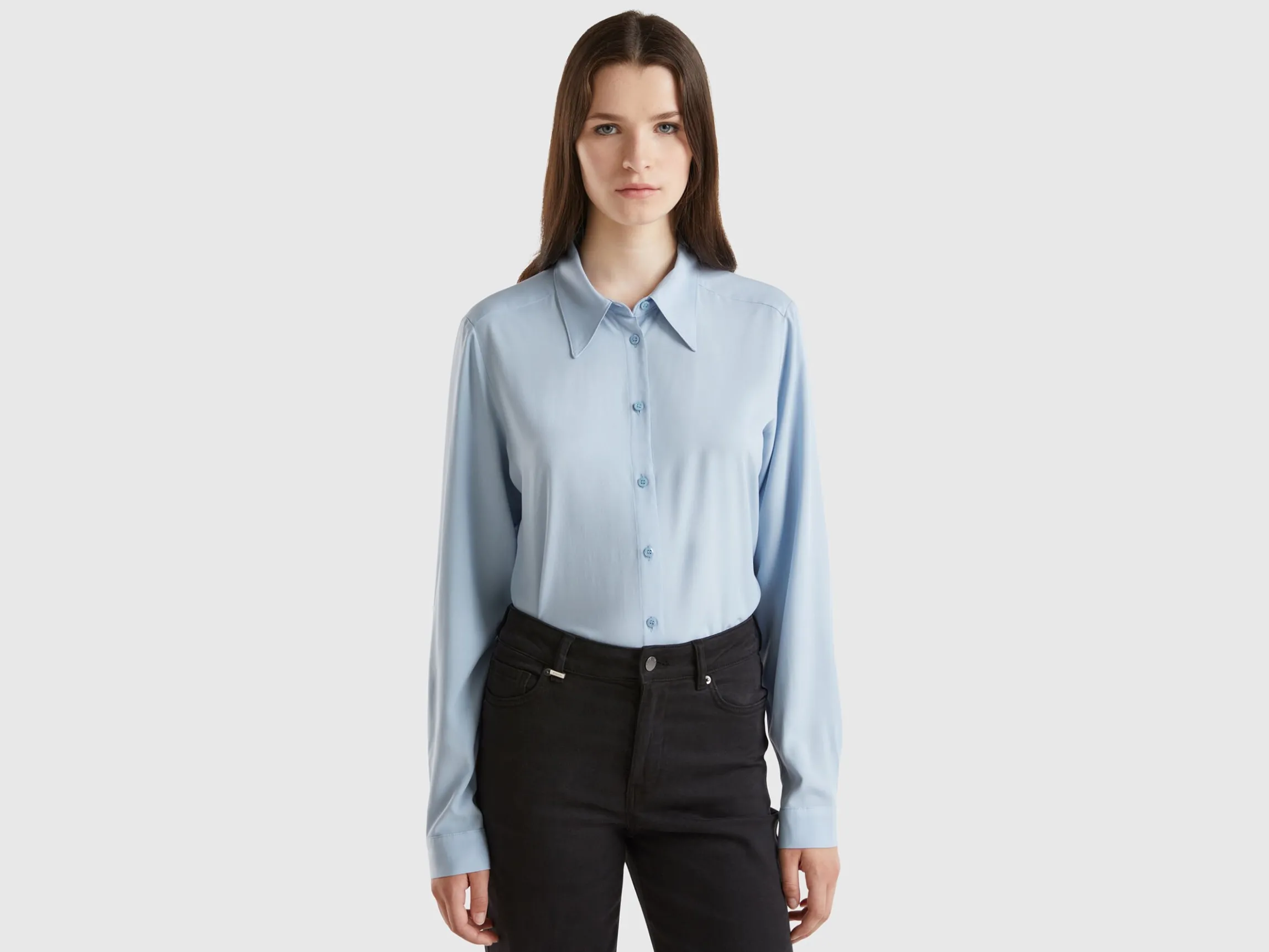 Regular fit shirt in viscose