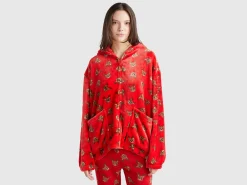 Reindeer dressing gown in faux fur