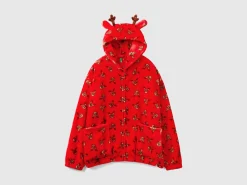 Reindeer dressing gown in faux fur