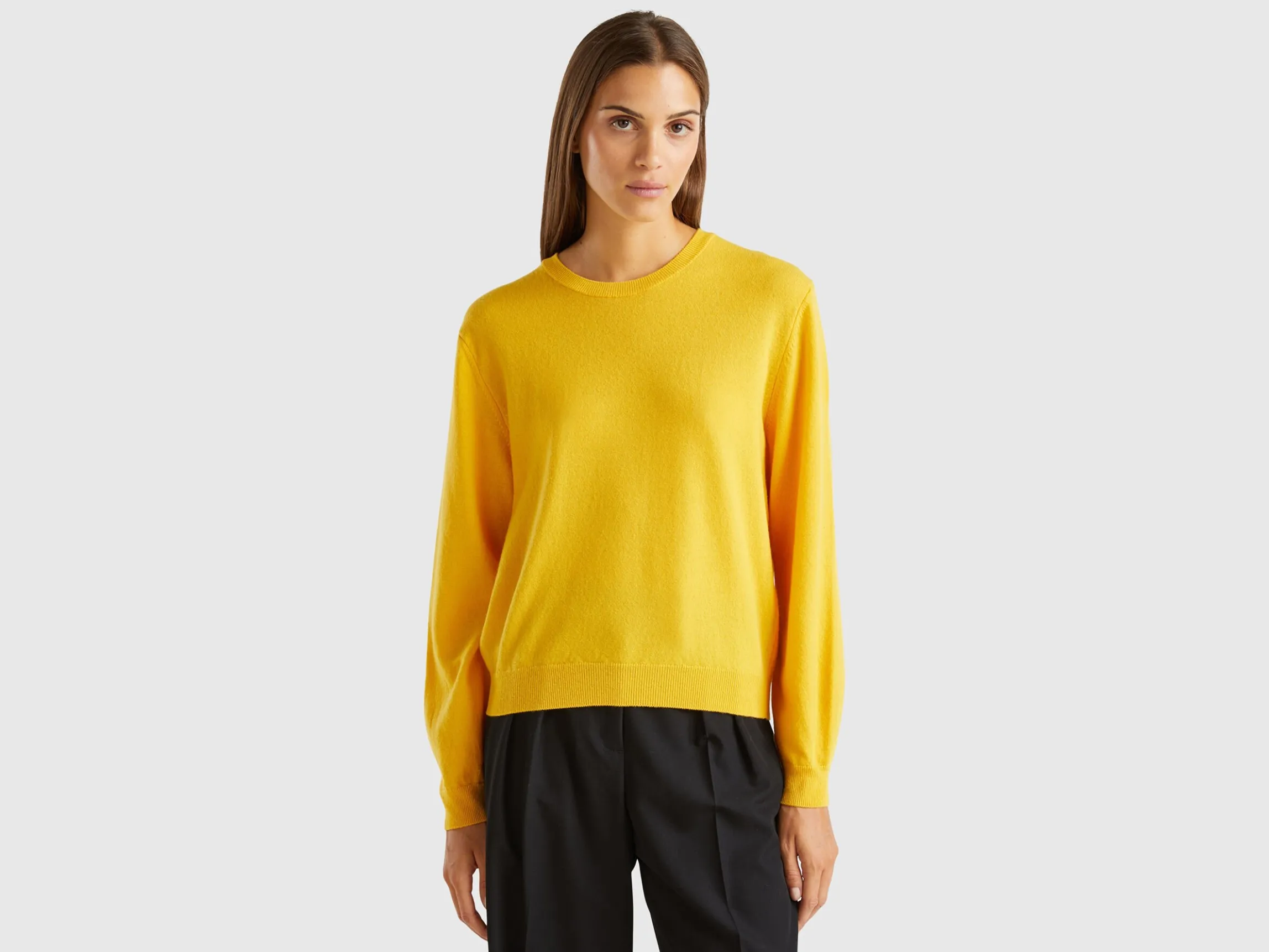 Relaxed fit pure Merino wool sweater