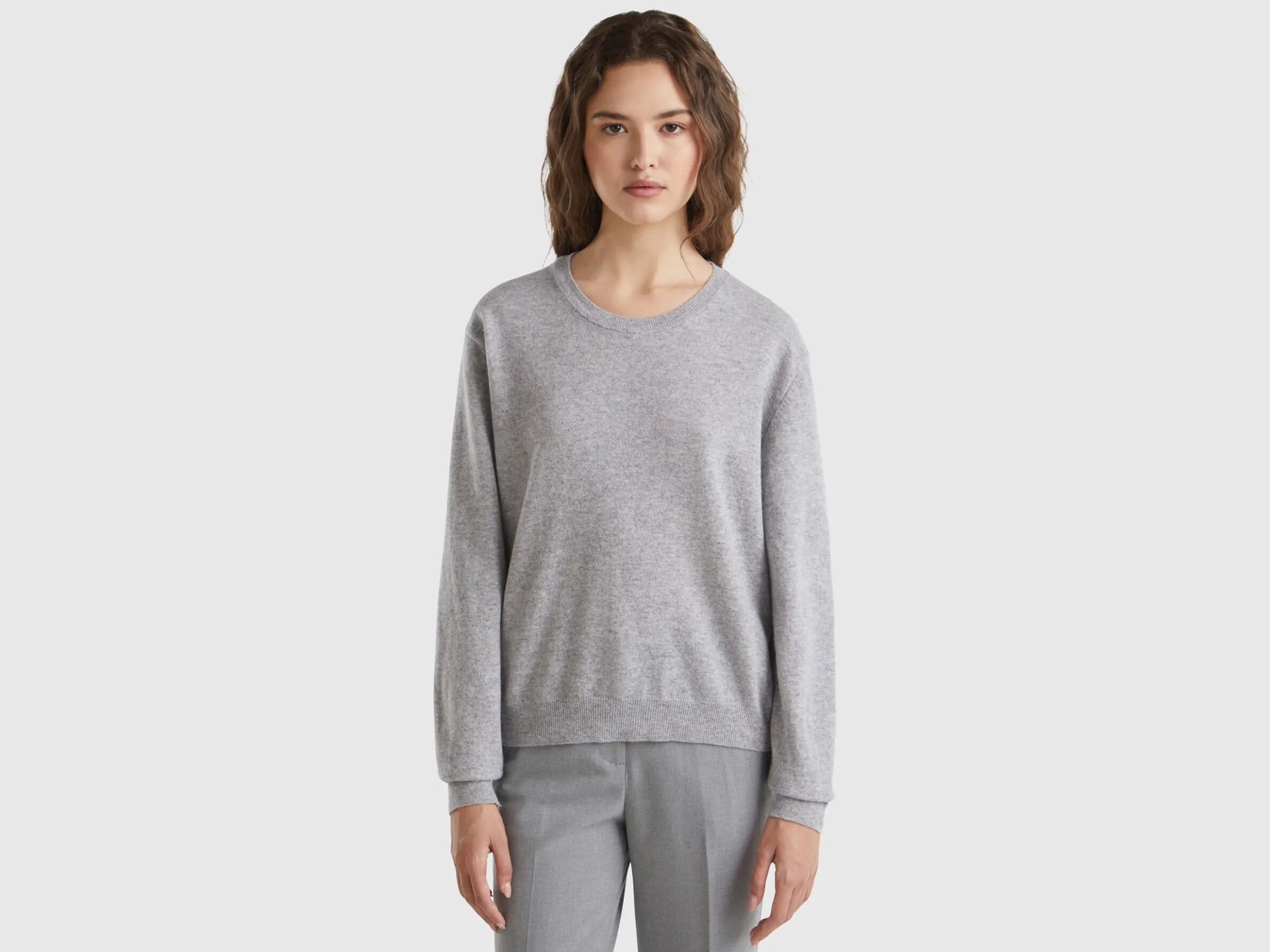 Relaxed fit pure Merino wool sweater