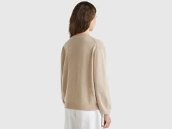 Relaxed fit pure Merino wool sweater