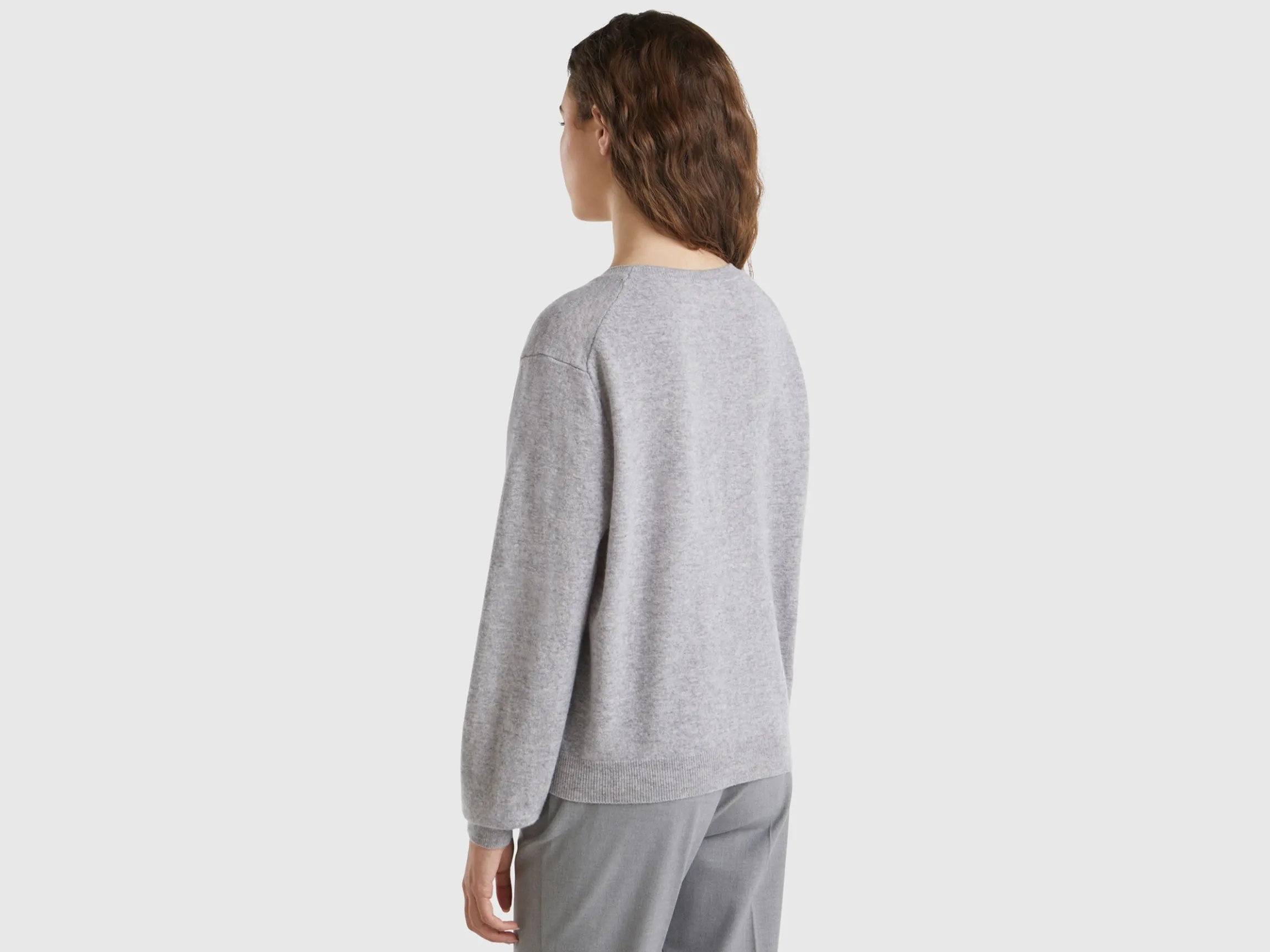 Relaxed fit pure Merino wool sweater
