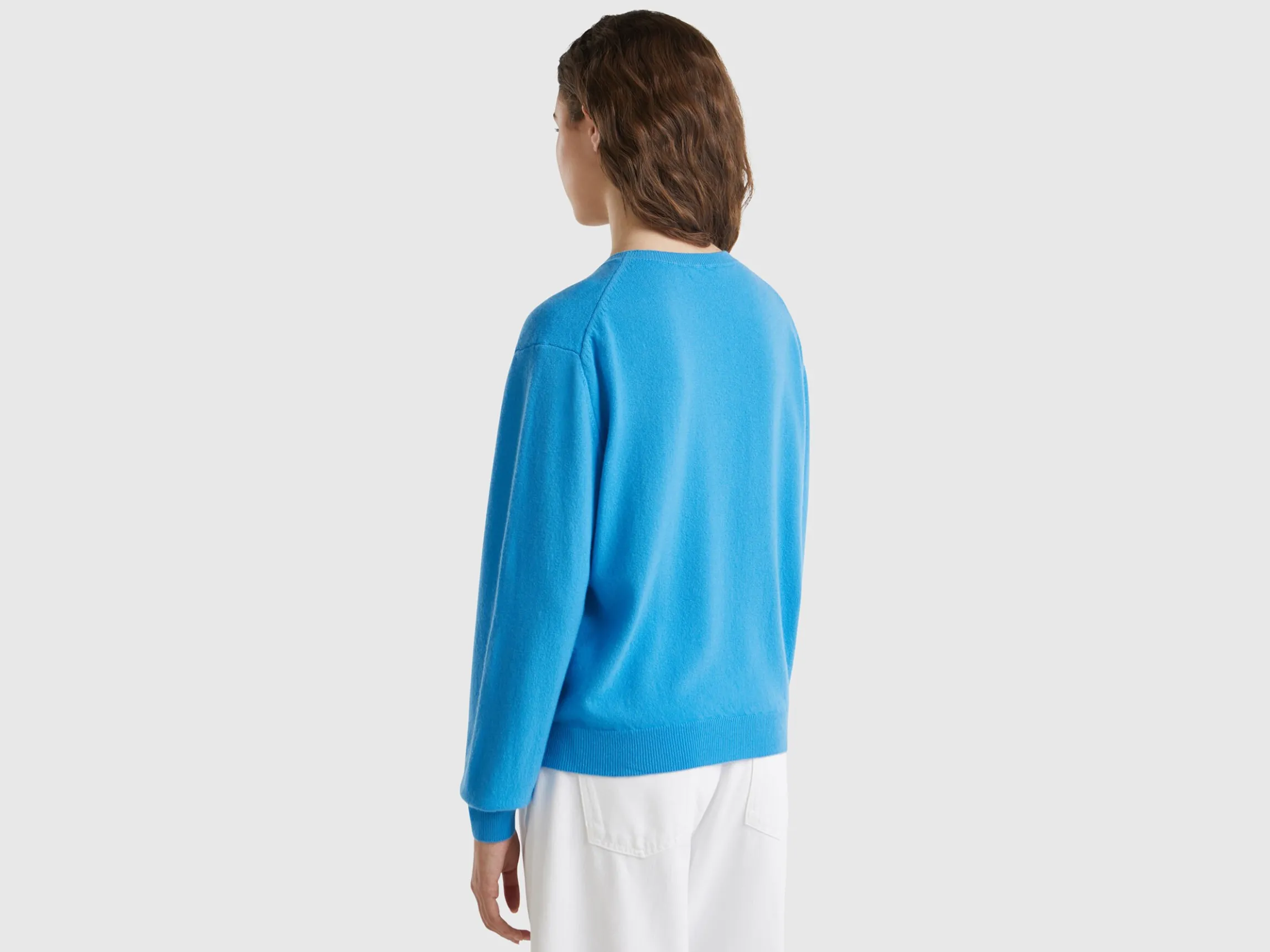 Relaxed fit pure Merino wool sweater