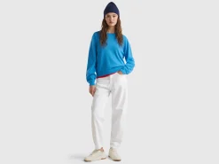 Relaxed fit pure Merino wool sweater