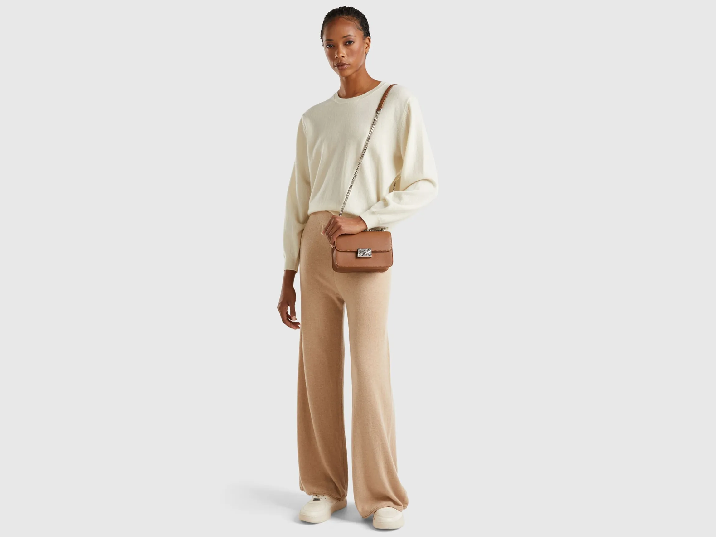 Relaxed fit pure Merino wool sweater