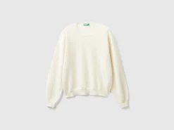 Relaxed fit pure Merino wool sweater