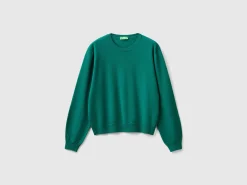 Relaxed fit pure Merino wool sweater