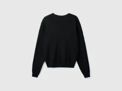 Relaxed fit pure Merino wool sweater