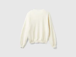 Relaxed fit pure Merino wool sweater