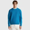 Relaxed fit pure Shetland wool sweater