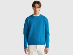 Relaxed fit pure Shetland wool sweater