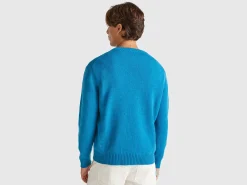 Relaxed fit pure Shetland wool sweater