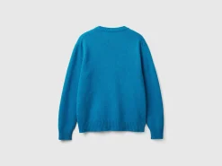 Relaxed fit pure Shetland wool sweater