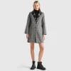 Reversible checked coat