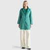 Reversible checked coat