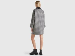 Reversible checked coat