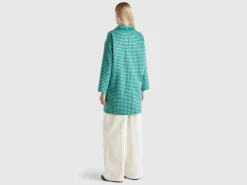 Reversible checked coat