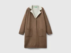 Reversible knit coat