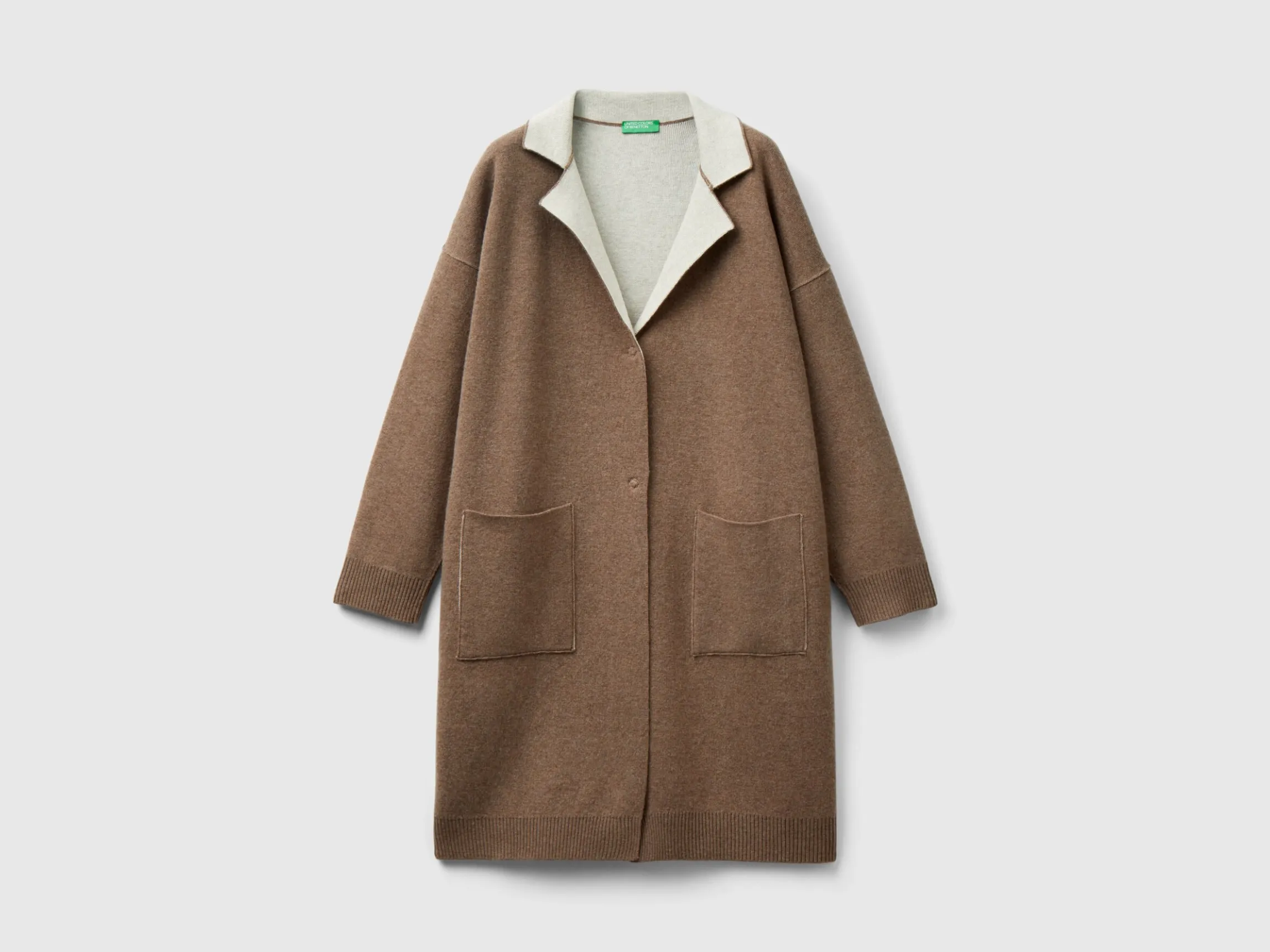 Reversible knit coat