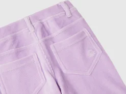 Ribbed chenille trousers