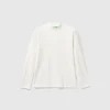 Ribbed knit turtleneck t-shirt