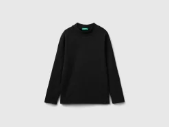 Ribbed knit turtleneck t-shirt