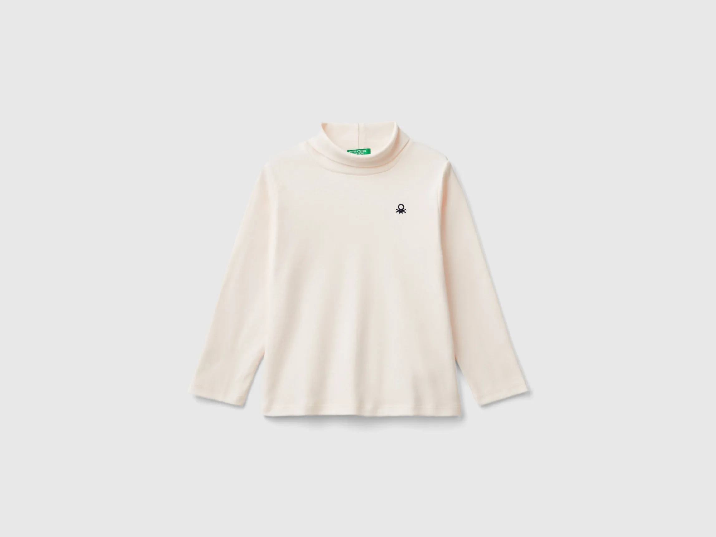 Ribbed knit turtleneck t-shirt